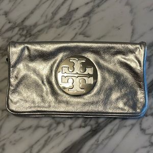 Tory Burch Silver Clutch